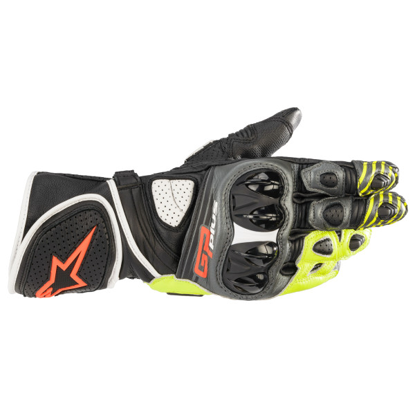 Alpinestars Alpinestars gp plus r v2 gloves metal grey black yell red fluo